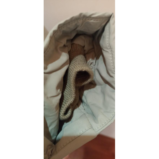 SWAD KEY Дамско дълго яке с камилска вълна светло зелено