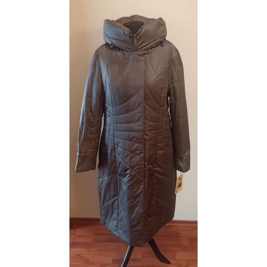 SWAD KEY Дамско дълго яке с камилска вълна графит