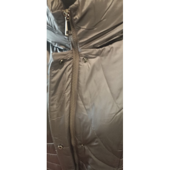 SWAD KEY Дамско дълго яке с камилска вълна графит