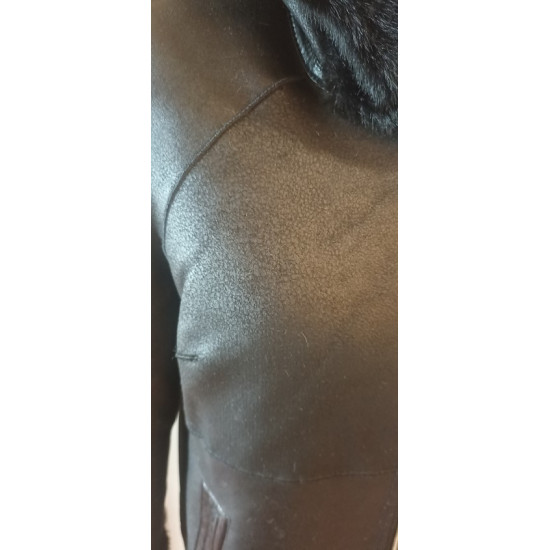 SWAD KEY Дамско елегантно двулицево палто черно