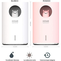 Agolaty USB овлажнител, 700 ml, преносим мини овлажнител и 7 цветна LED нощна лампа, автоматично изключване, ултра тих, подходящ за дома, офиса, бебешката стая, колата