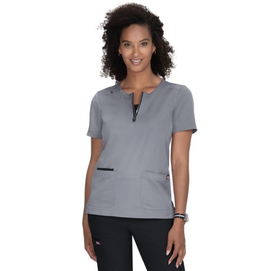 Koi Lite Stretch Performance Top Platinum Grey