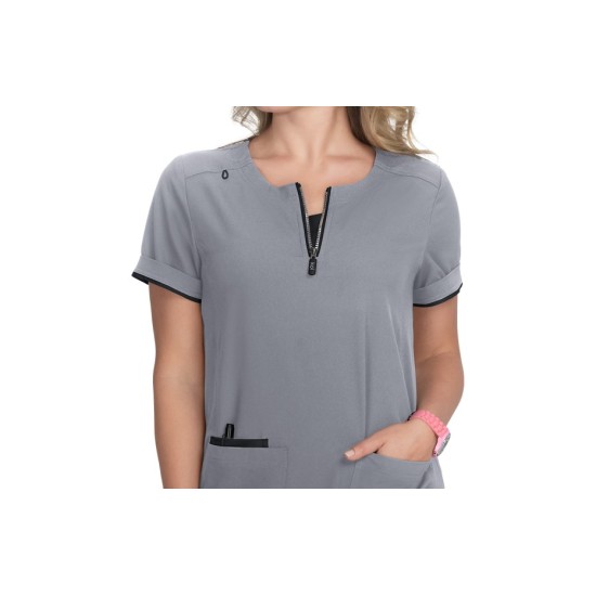 Koi Lite Stretch Performance Top Platinum Grey