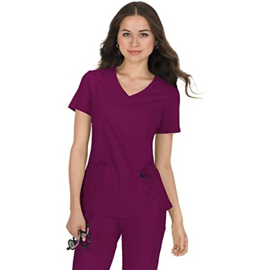 Koi Basics Top -Дамски медицински комплект  - K374К731 Wine