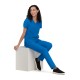 PRE ORDER - Koi Cureology  Cardi Top Atria Pant Royal Blue SET