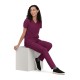 PRE ORDER - Koi Cureology  Cardi Top Atria Pant Wine SET