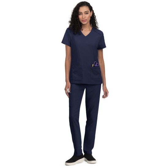 PRE ORDER - Koi Cureology  Cardi Top Atria Pant Navy SET