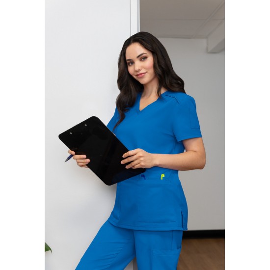 PRE ORDER - Koi Cureology  Cardi Top Atria Pant Royal Blue SET