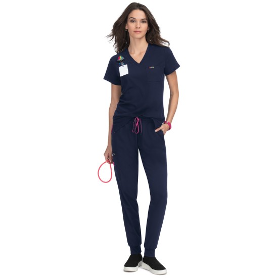 Koi French Bull Coco Top Shanelle Jogger Pant SET Navy