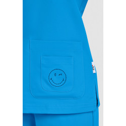 Koi Smiley World Blissful Top Power Blue