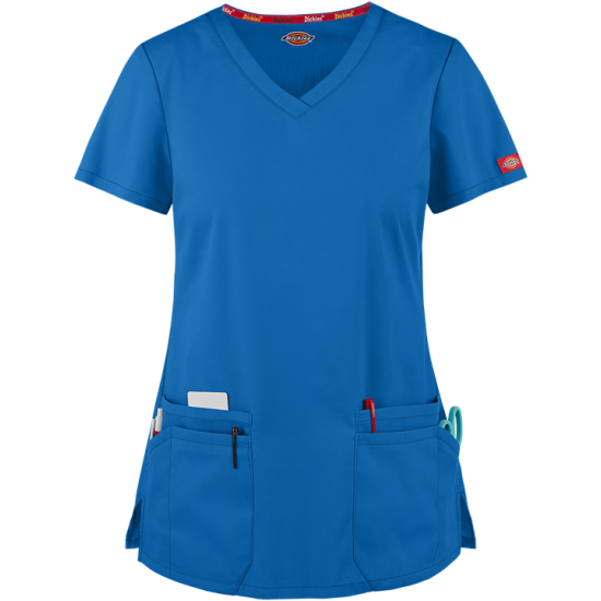 Dickies EDS Signature Women's 6-Pocket Contemporary Fit V-Neck Scrub Top