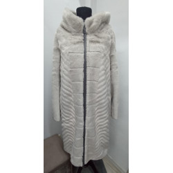 SWAD KEY Дамско двулицево дълго еко палто 