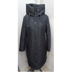 SWAD KEY Дамско дълго яке с камилска вълна черно