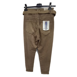 MOON GIRL Дамски плътни дънки кафяви