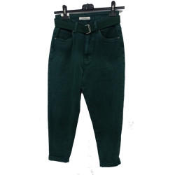 MOON GIRL Дамски плътни дънки зелени